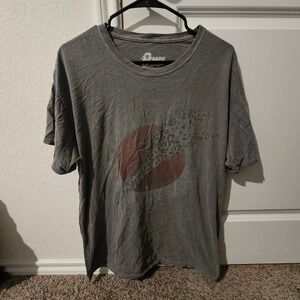 David Bowie Graphic T Shirt Gray Leopard Print Mens Medium / Large